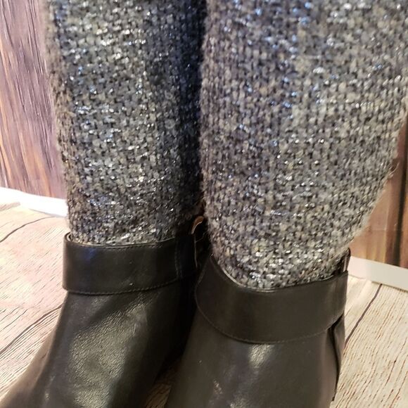 Stuart Weitzman Moto Harness Mid-Calf Tweed Boots - Picture 5 of 14